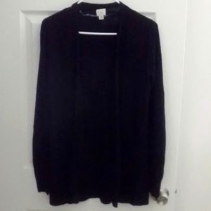 Black cardigan sweater